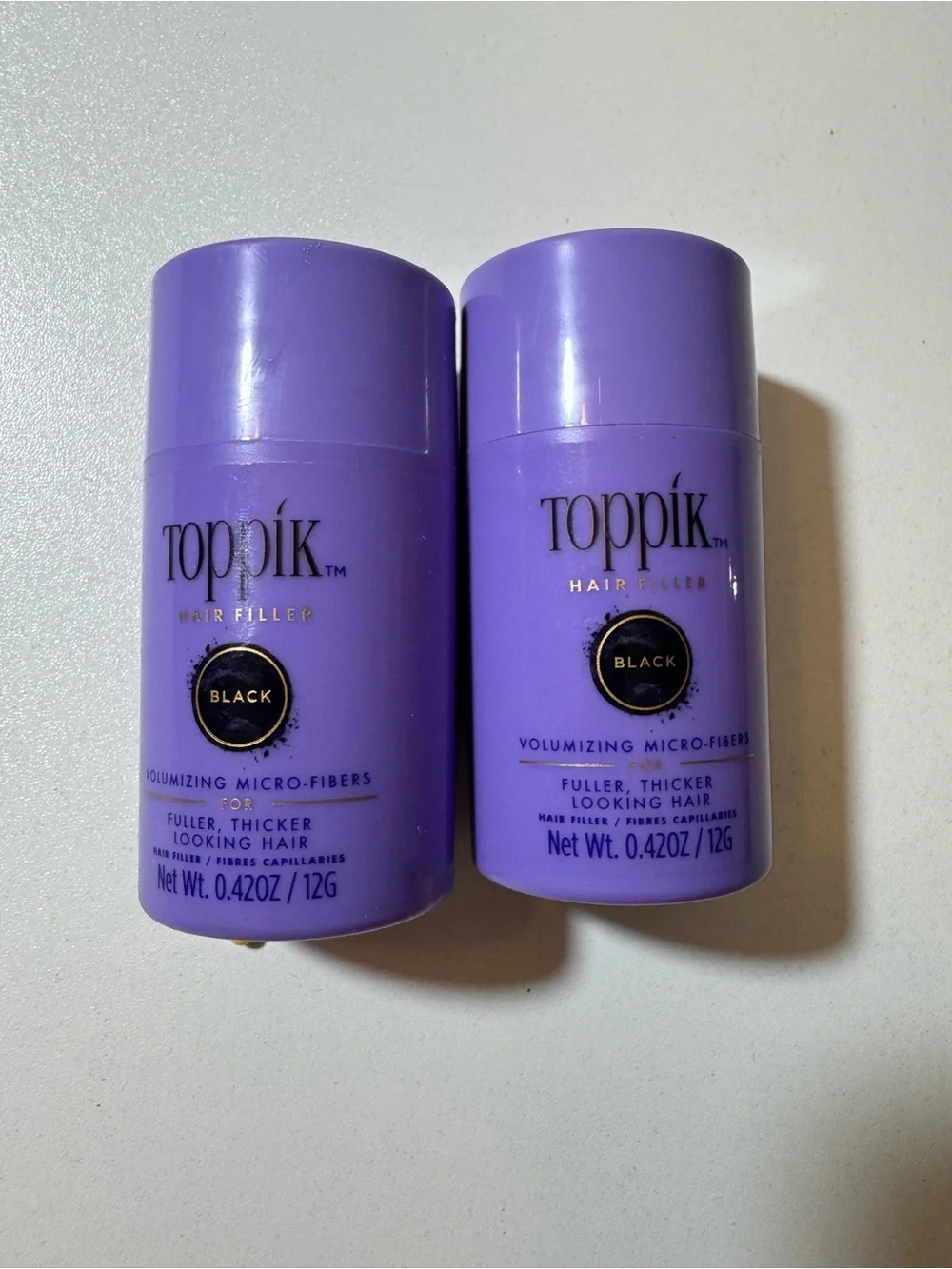 Hair Filler Volumizing Micro-Fibers — 2 Pack Black